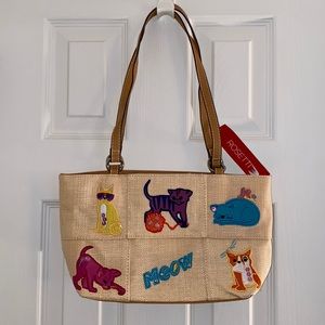 Rosetti Block Party Cancun Straw Handbag